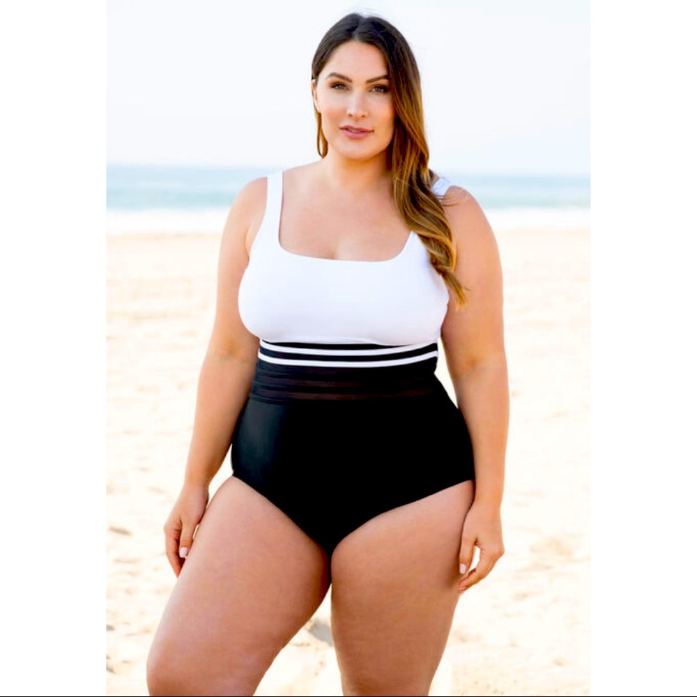NWT | NAUTICA Mesh Band One-Piece Swimsuit